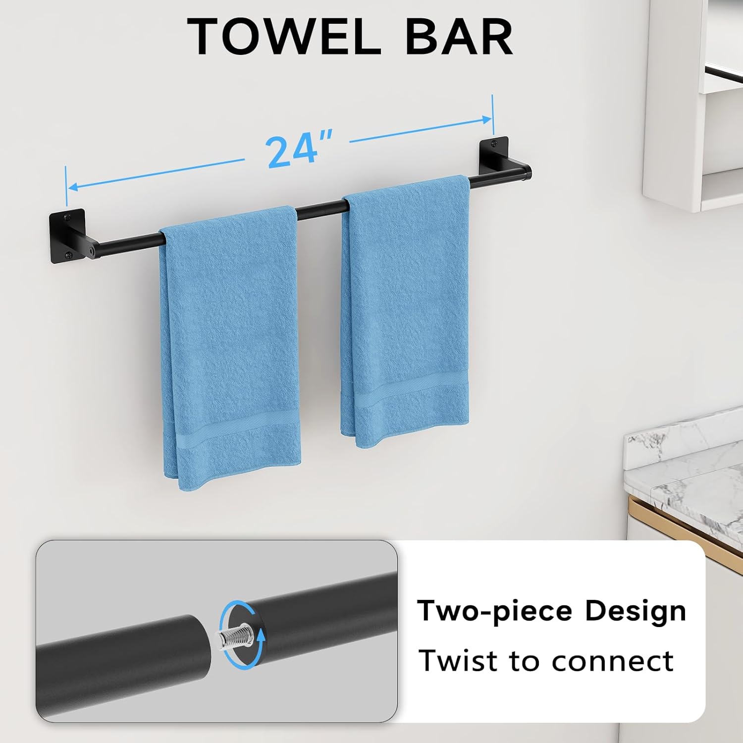 Thumbnail 1 de Gypie 4-Piece Black Bathroom Set 24