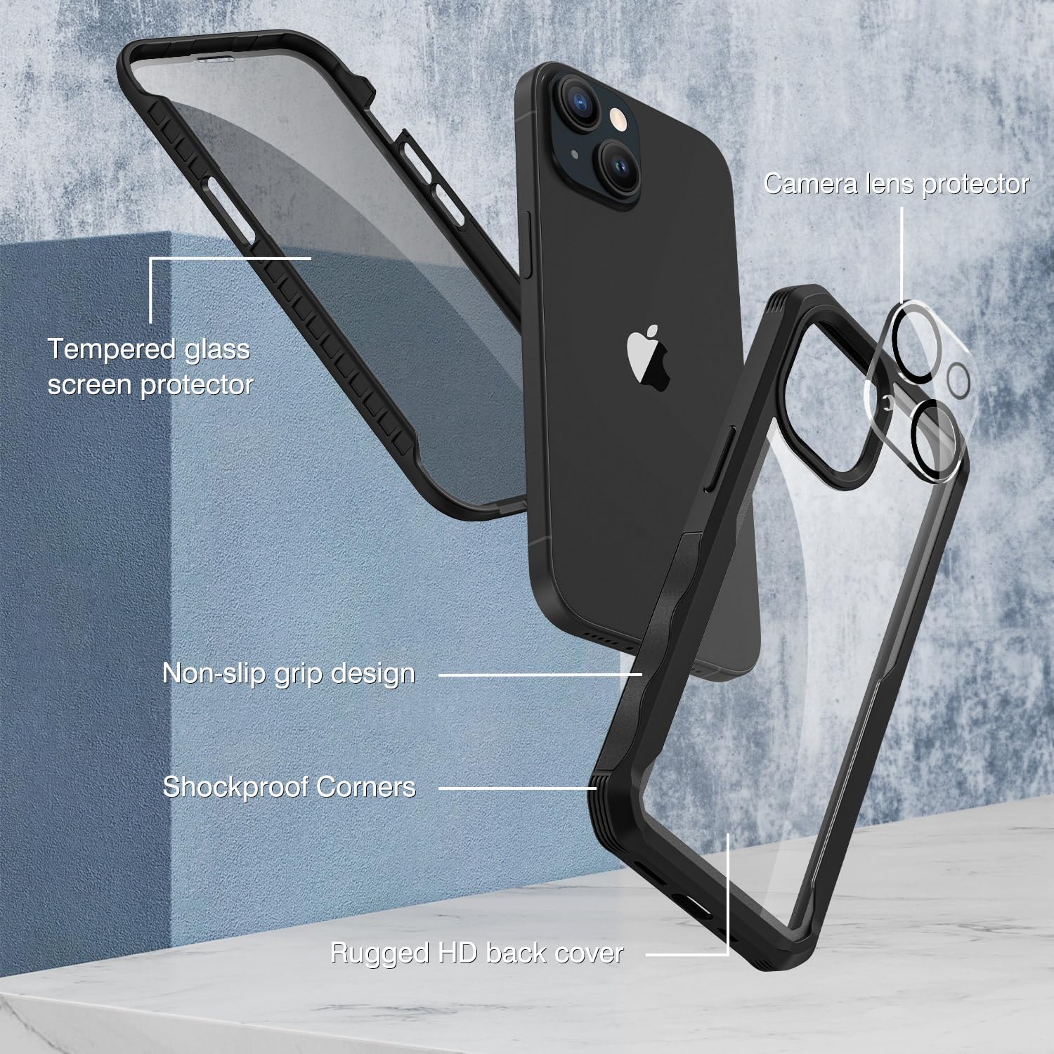 Thumbnail 2 de CENHUFO Sichtschutz Hülle für iPhone 15