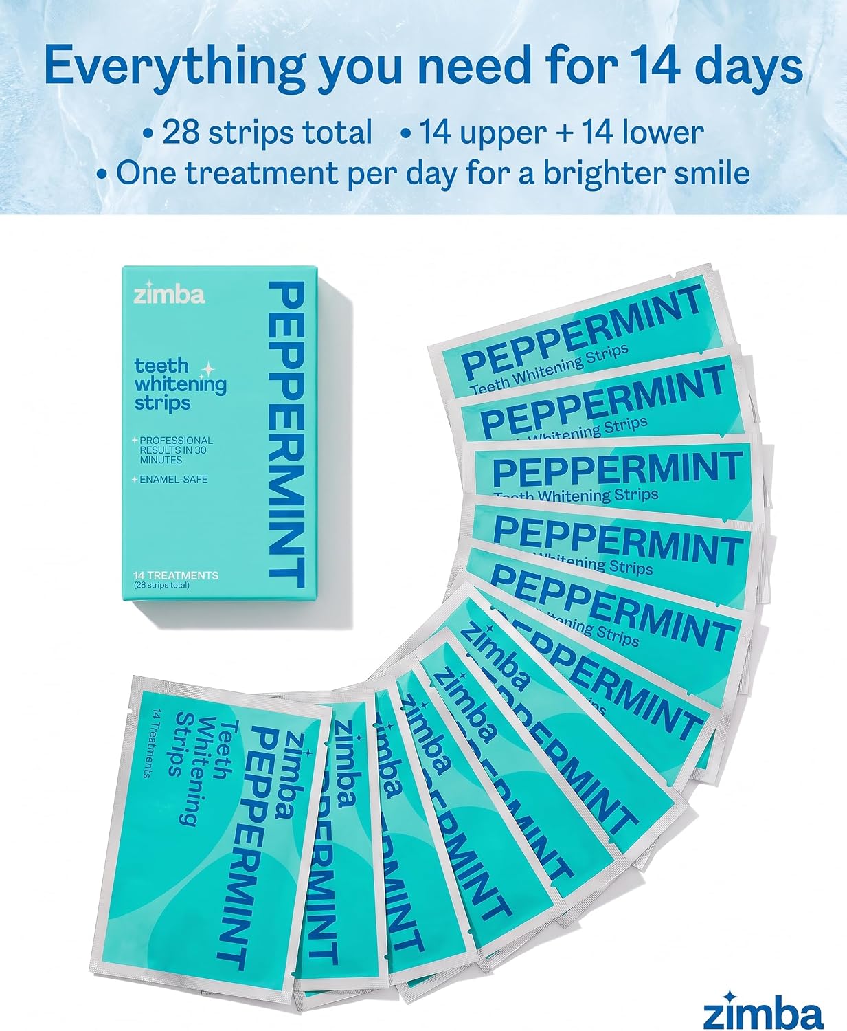 Thumbnail 6 de Zimba Peppermint Teeth Whitening Strips 14-Day 🦷