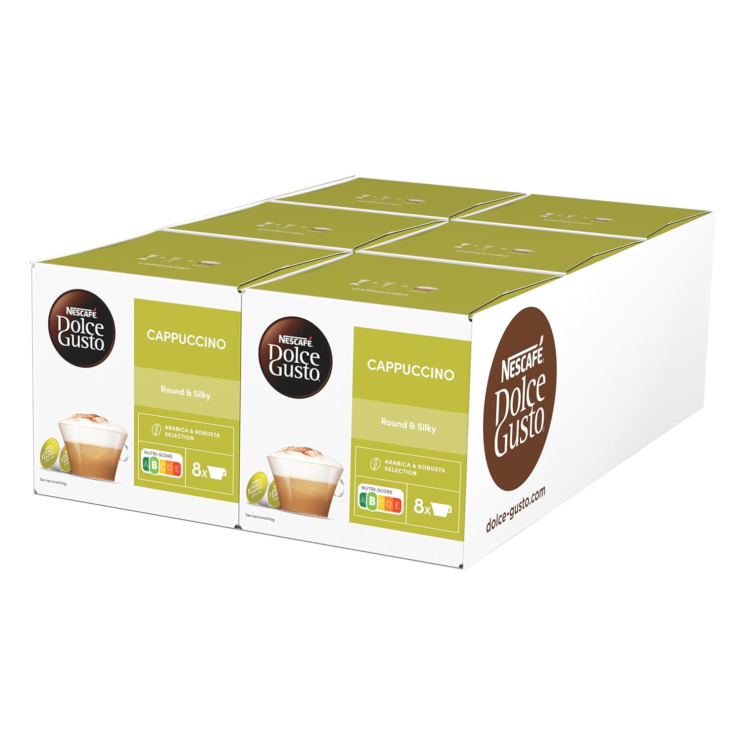 Detalle de NESCAFÉ Dolce Gusto Cappuccino Kaffeekapseln – 6er Pack (6 × 16 Kapseln)