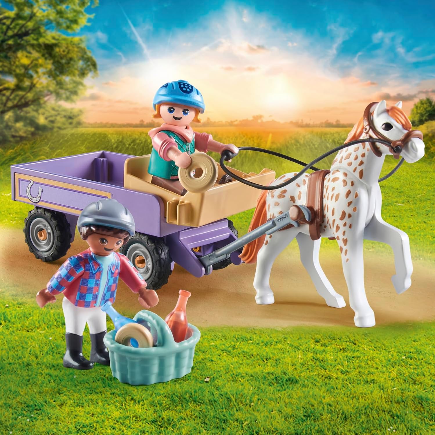 Detalle de PLAYMOBIL 71496 Ponykutsche 4 đŽ