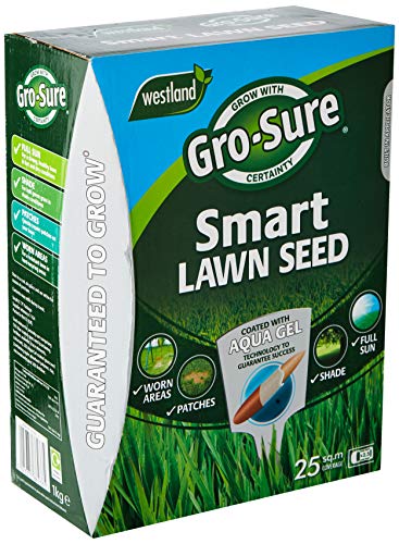 Detalle de Gro-Sure Aqua Gel Coated Smart Grass Lawn Seed, 25 m2, 1 kg