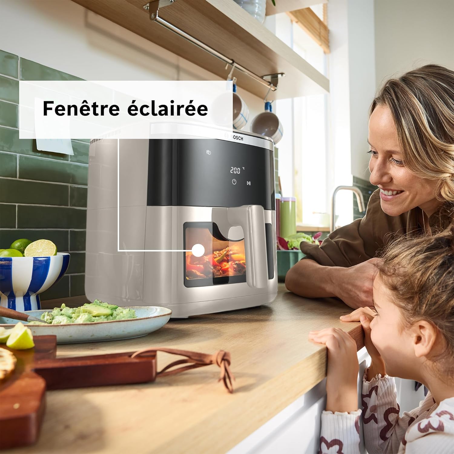 Thumbnail 6 de Friteuse à air Bosch Série 6 XXL MAF671C0 – 7,2 L, cuisson éclairée, beige satin
