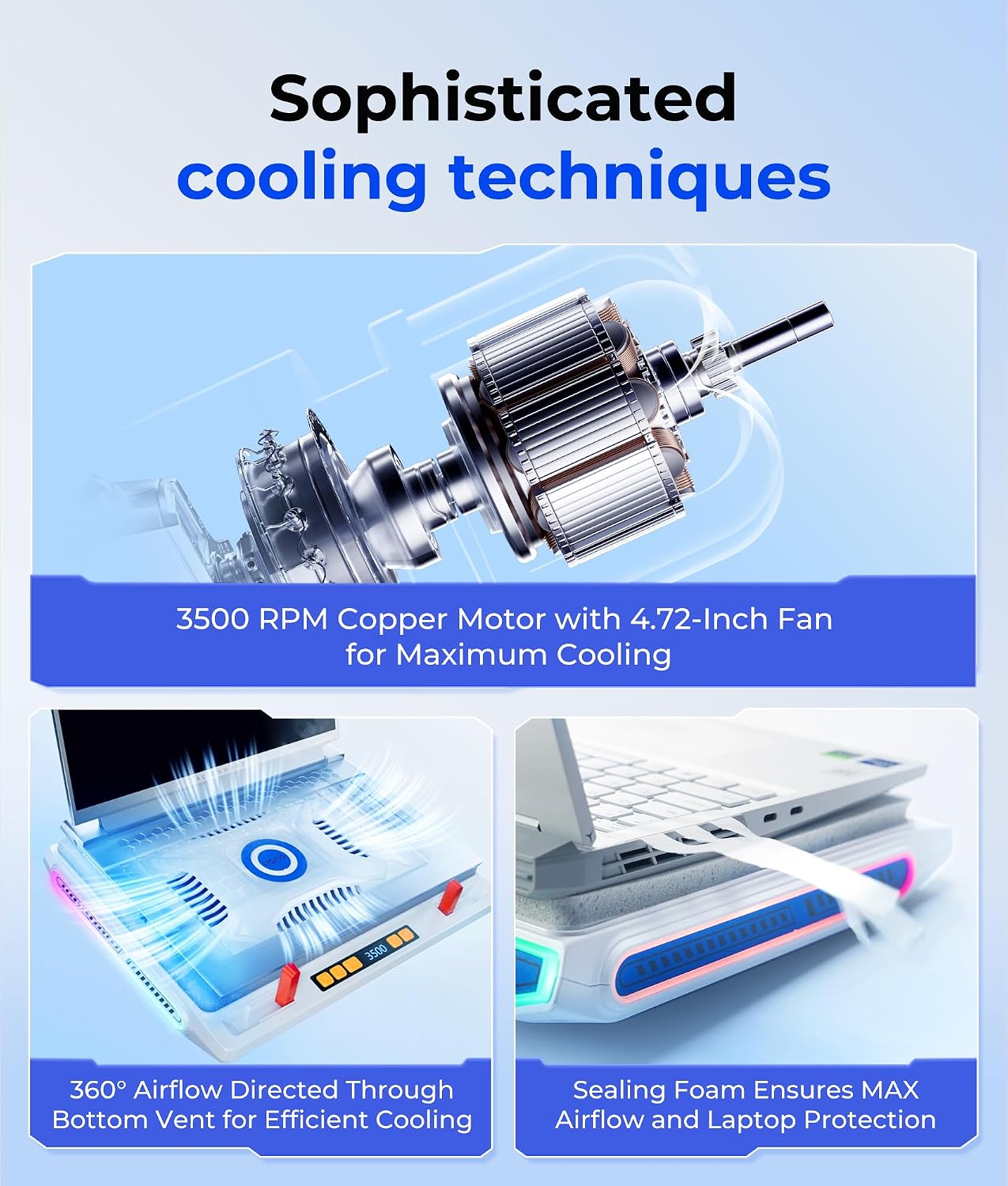 Detalle 1 de llano Laptop Cooling Pad V10
