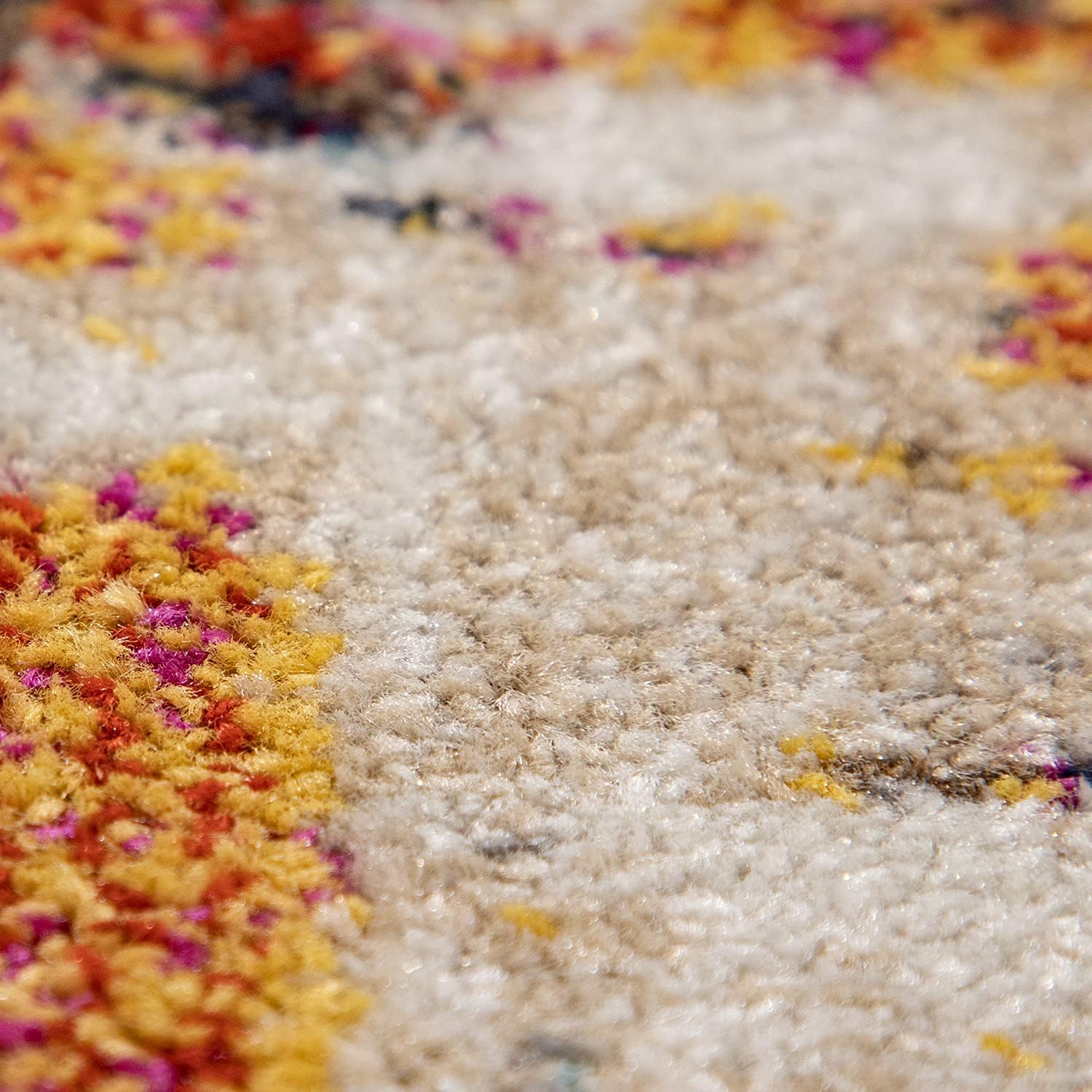 Detalle de Paco Home tapis salon vintage industriel à poils courts 80x150 cm (rouille, multicolore 7)