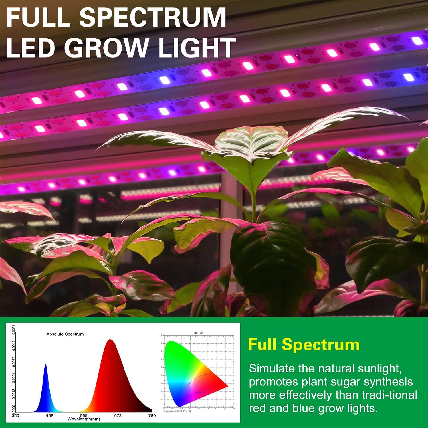 Thumbnail 1 de Grow Light Strip 120 LEDs 6.56ft for indoor plants 🌱