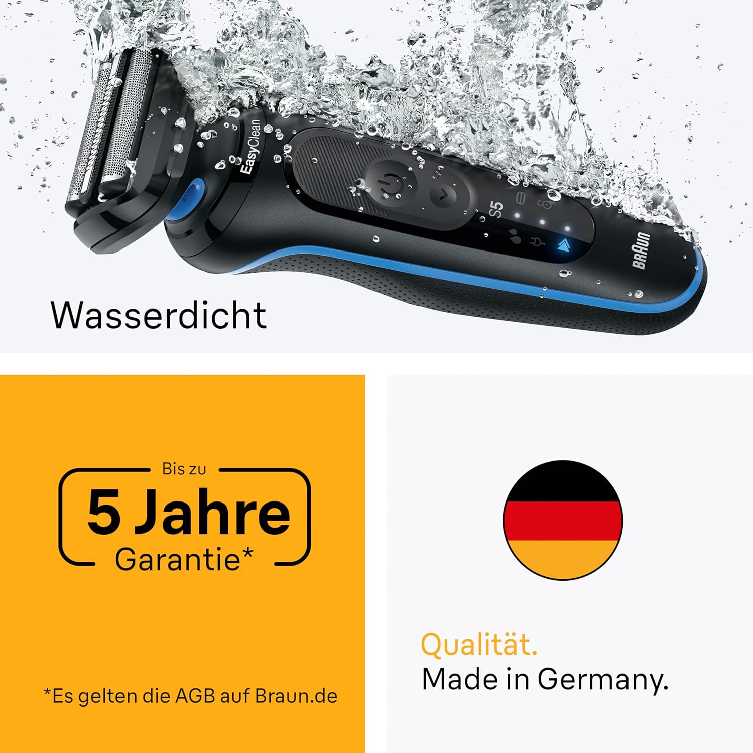 Thumbnail 5 de Braun Series 5 52-B7000cc Herren-Elektrorasierer mit SmartCare-Reinigungsstation, nass & trocken, Turbo/Standard, blau