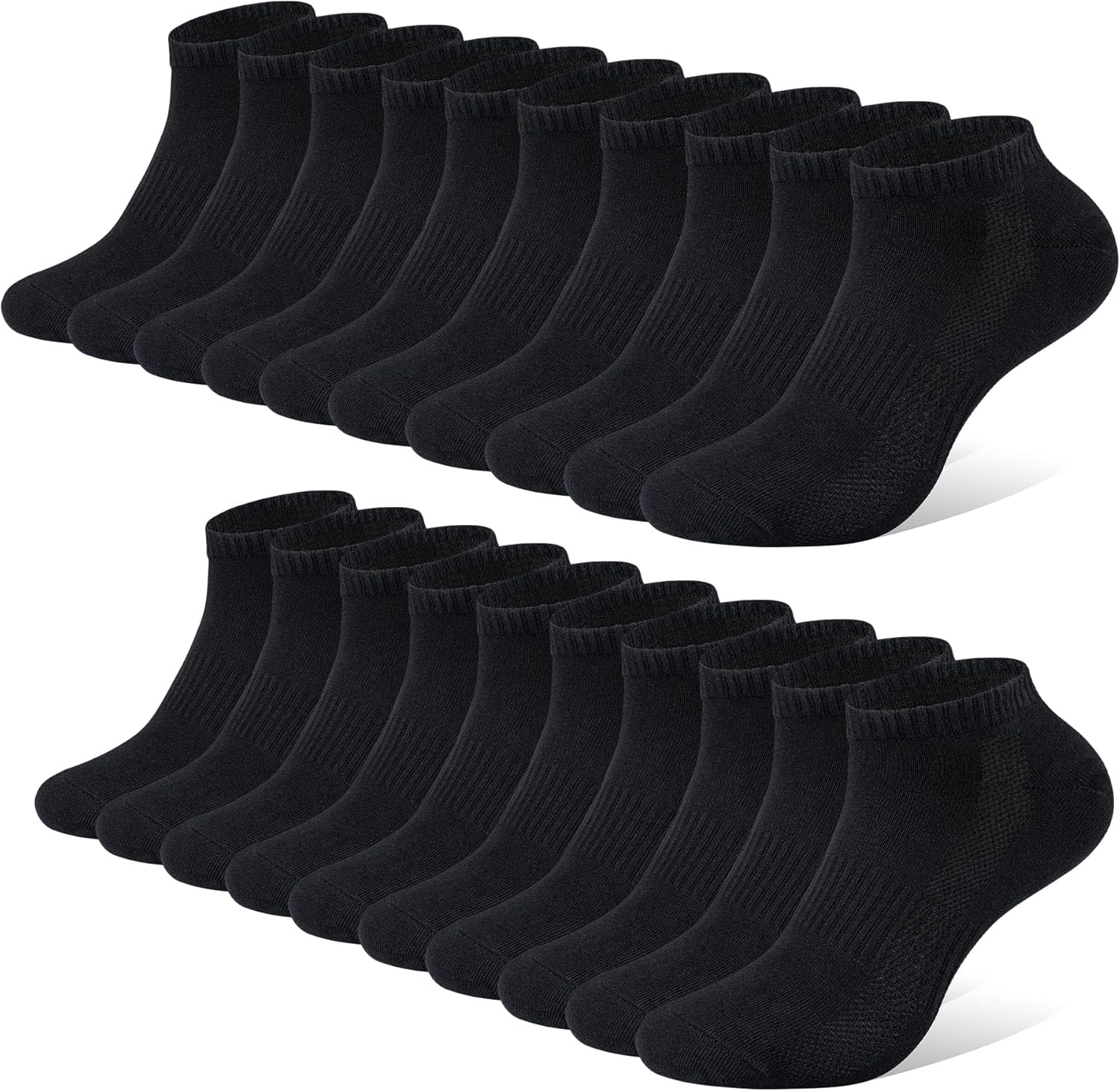 Detalle de FALARY Chaussettes Basses en Coton – 10 Paires Homme/Femme pour Sport