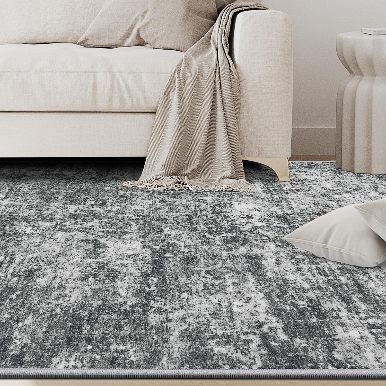 Thumbnail 6 de 8x10 Washable Abstract Area Rug for Living Room and More