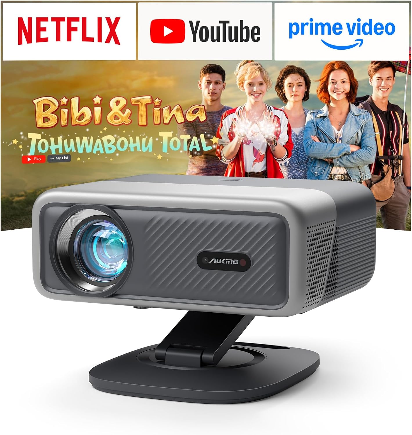 Detalle de Smart Beamer 4K VISSP 4000 ANSI – Netflix-fähig, Dolby Audio, Autofokus