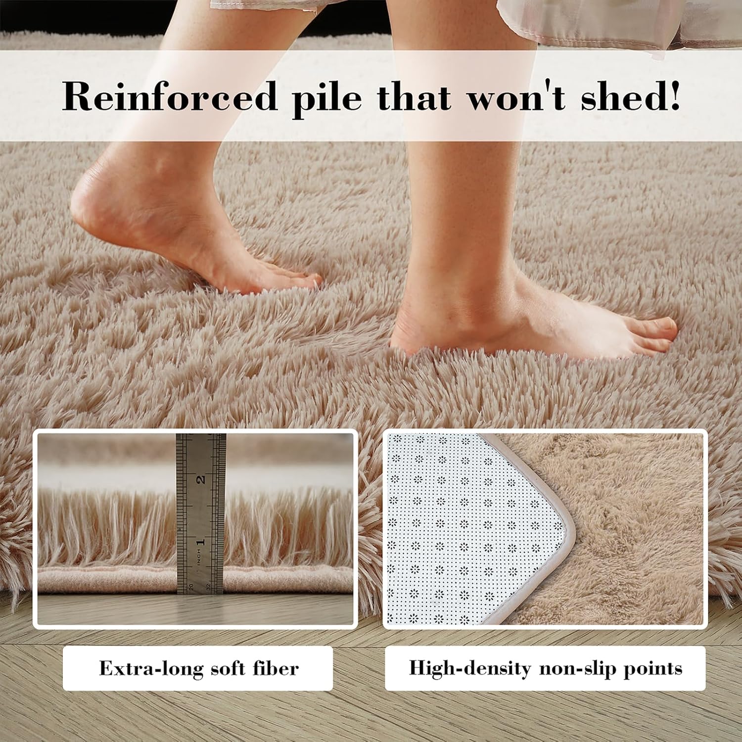 Thumbnail 5 de yongyangjuxin Fluffy Rug Shaggy Area Rug 8x10