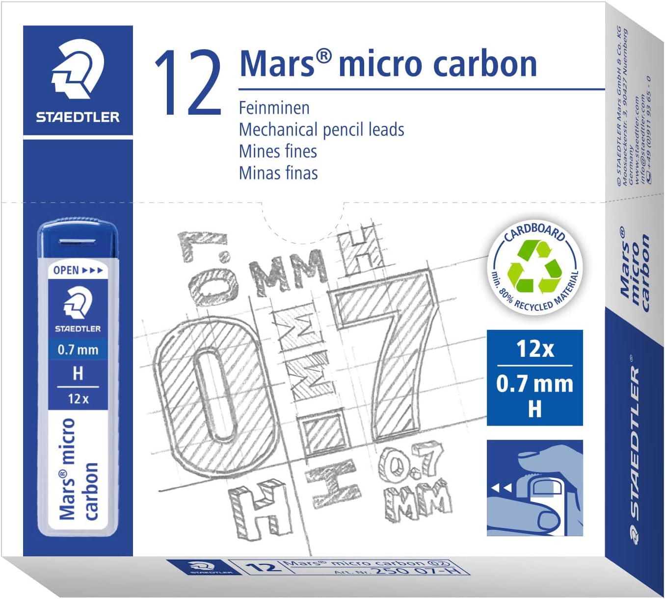Thumbnail 6 de Staedtler 250 05-2B Mina Sottile Micro 0.5 mm, 2B – 12 pezzi