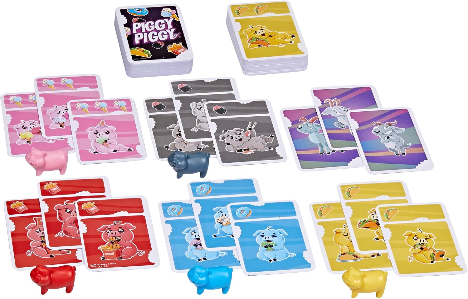 Detalle 2 de Hasbro Piggy Piggy Kartenspiel 8 Punkte 🐷