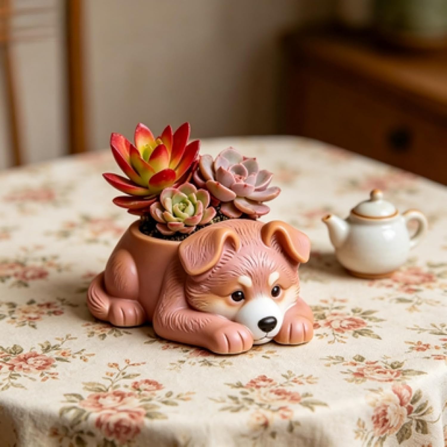 Detalle 2 de Puppy Planter Silicone Mold