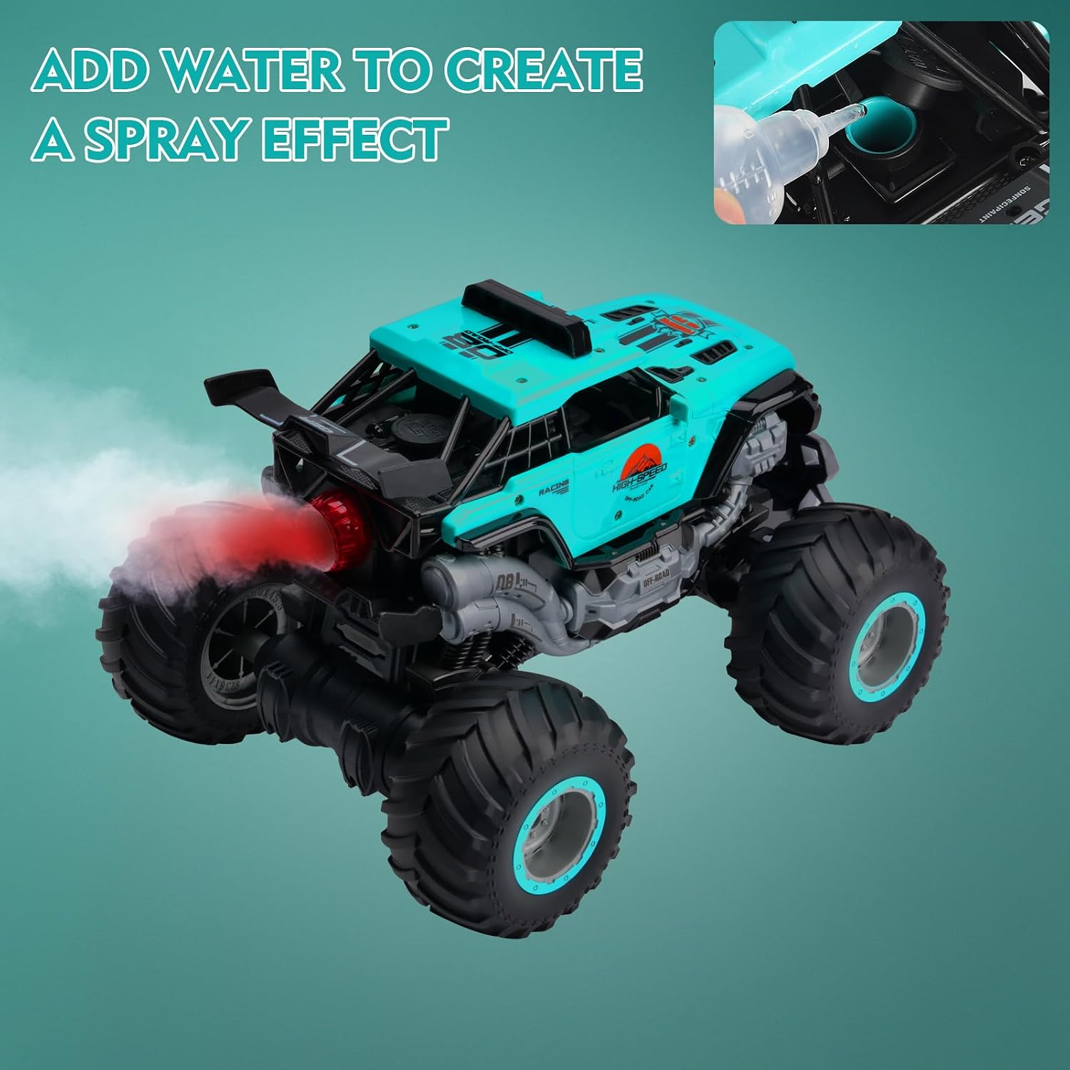 Thumbnail 1 de iBlivers Remote Control Monster Truck (2.4GHz) with Spray, Music & Lights