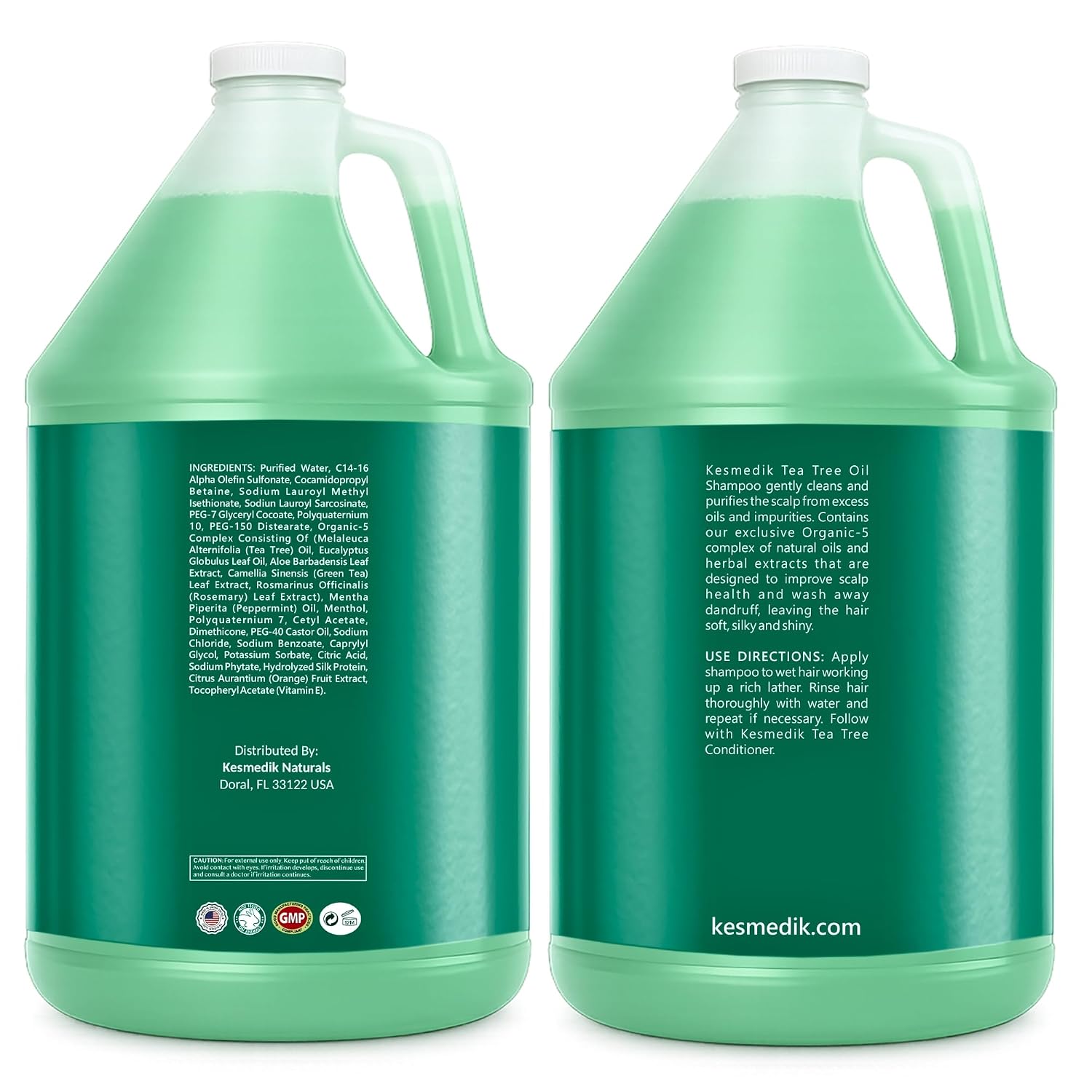 Thumbnail 6 de KESMEDIK Tea Tree Shampoo Refill, 128 fl oz (1 Gallon) – Clarifying Deep Clean for Buildup, Dandruff & Flakes