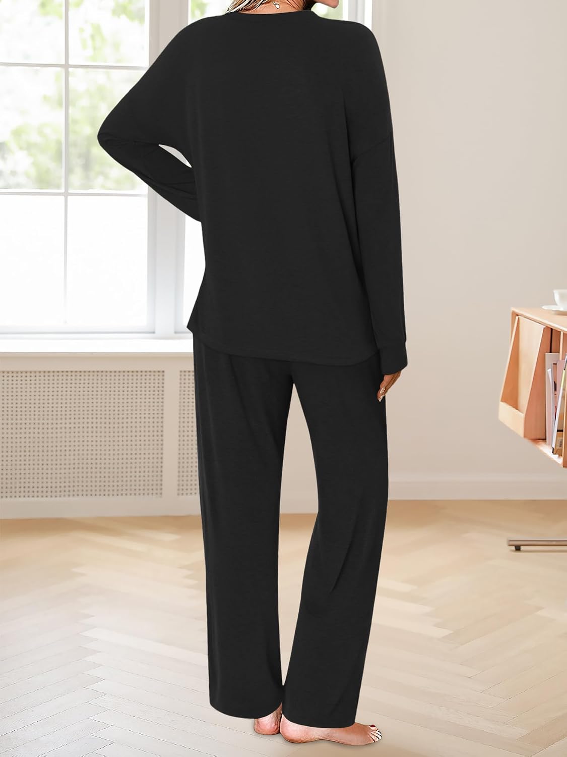 Detalle 2 de onlypuff Women's Two-Piece Lounge Set with Wide-Leg Pants