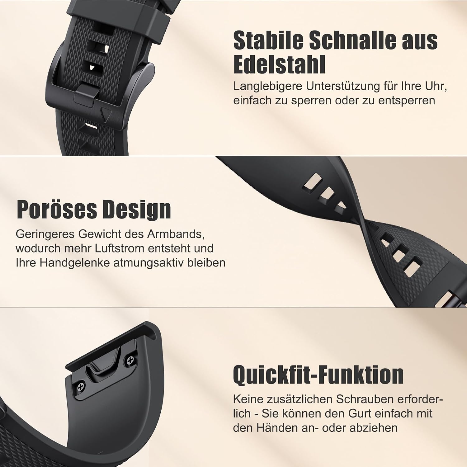 Thumbnail 1 de Quickfit 22mm Armband für Garmin 22 mm