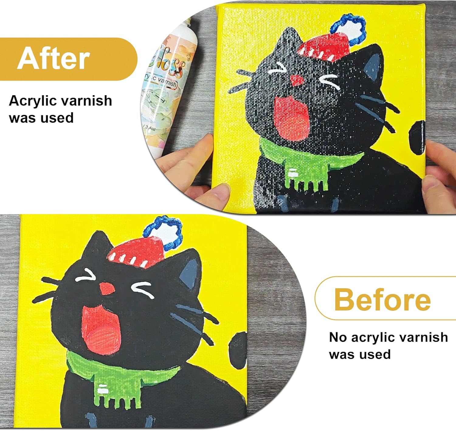 Thumbnail 1 de Vernis brillant pour peinture acrylique – 200 ml, protège et sublime les couleurs sans jaunissement