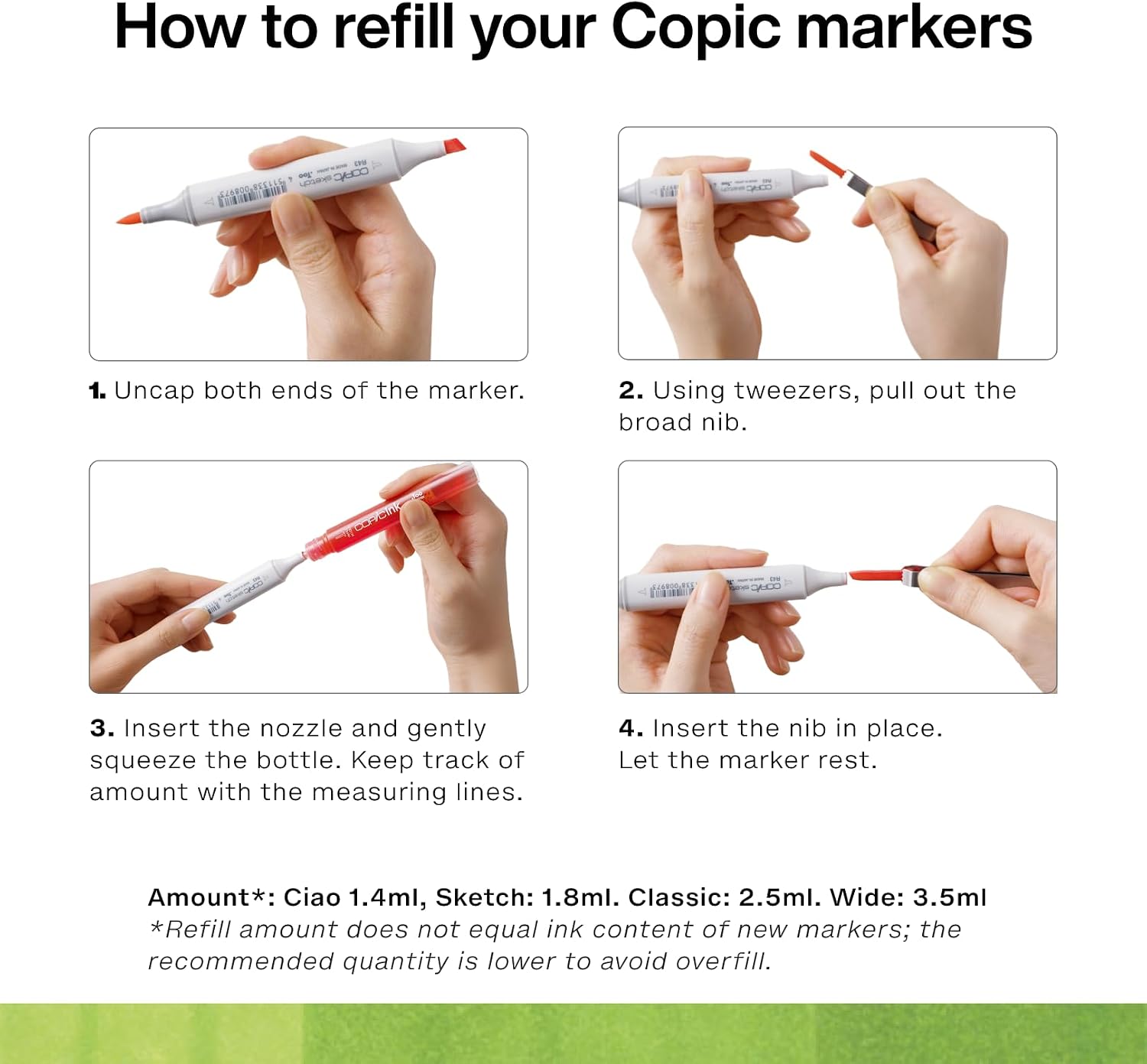 Detalle 1 de Copic Sketch 13 Light Suntan alcoholmarker met penseelpunt en medium punt