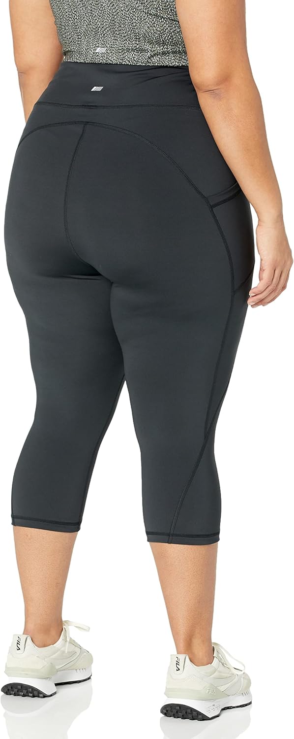 Detalle de Amazon Essentials Women's High Waisted Active Sculpt Capri Leggings with Pockets