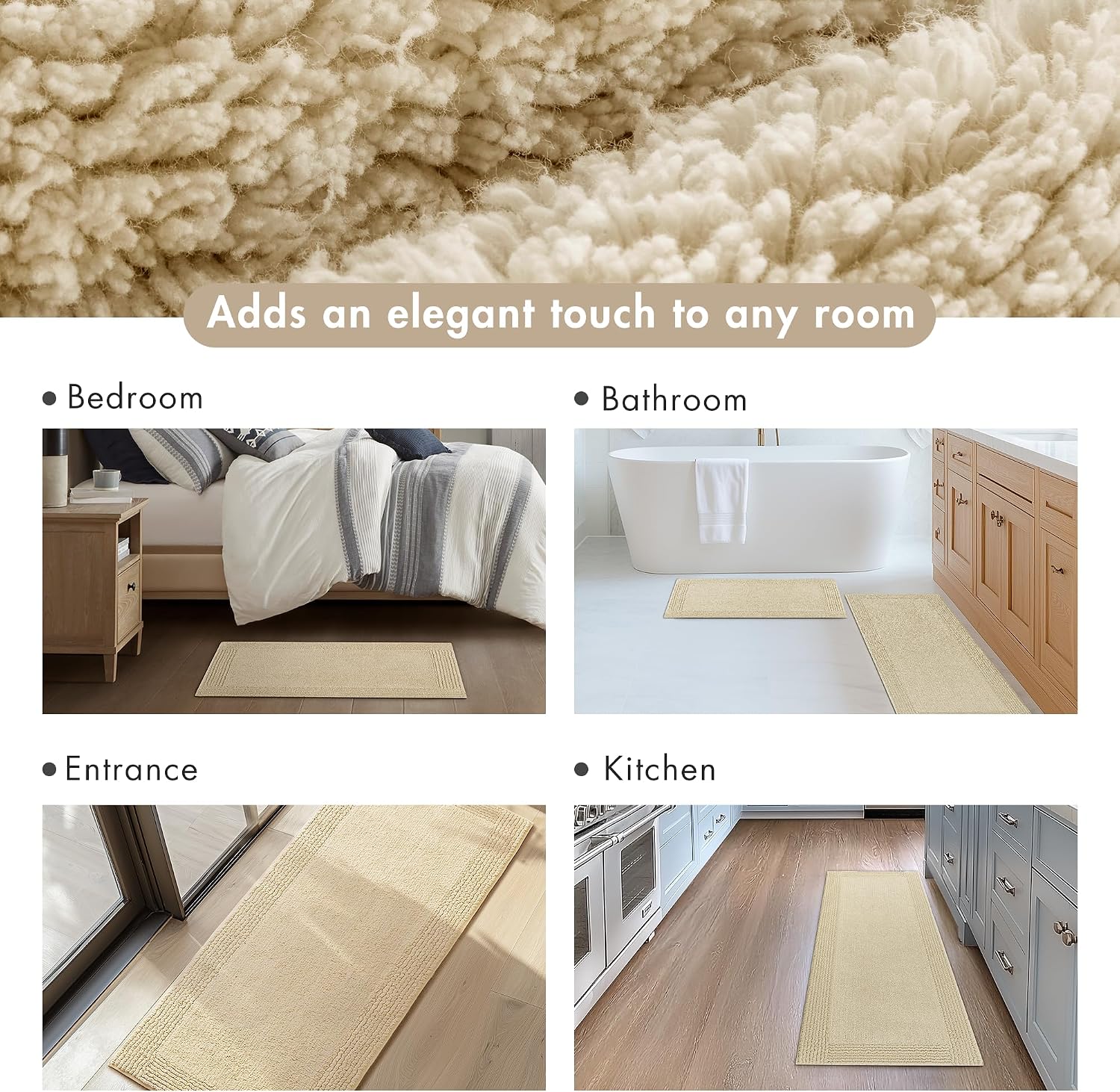 Thumbnail 6 de Madison Park Splendor Cotton Bath Rug 21x34