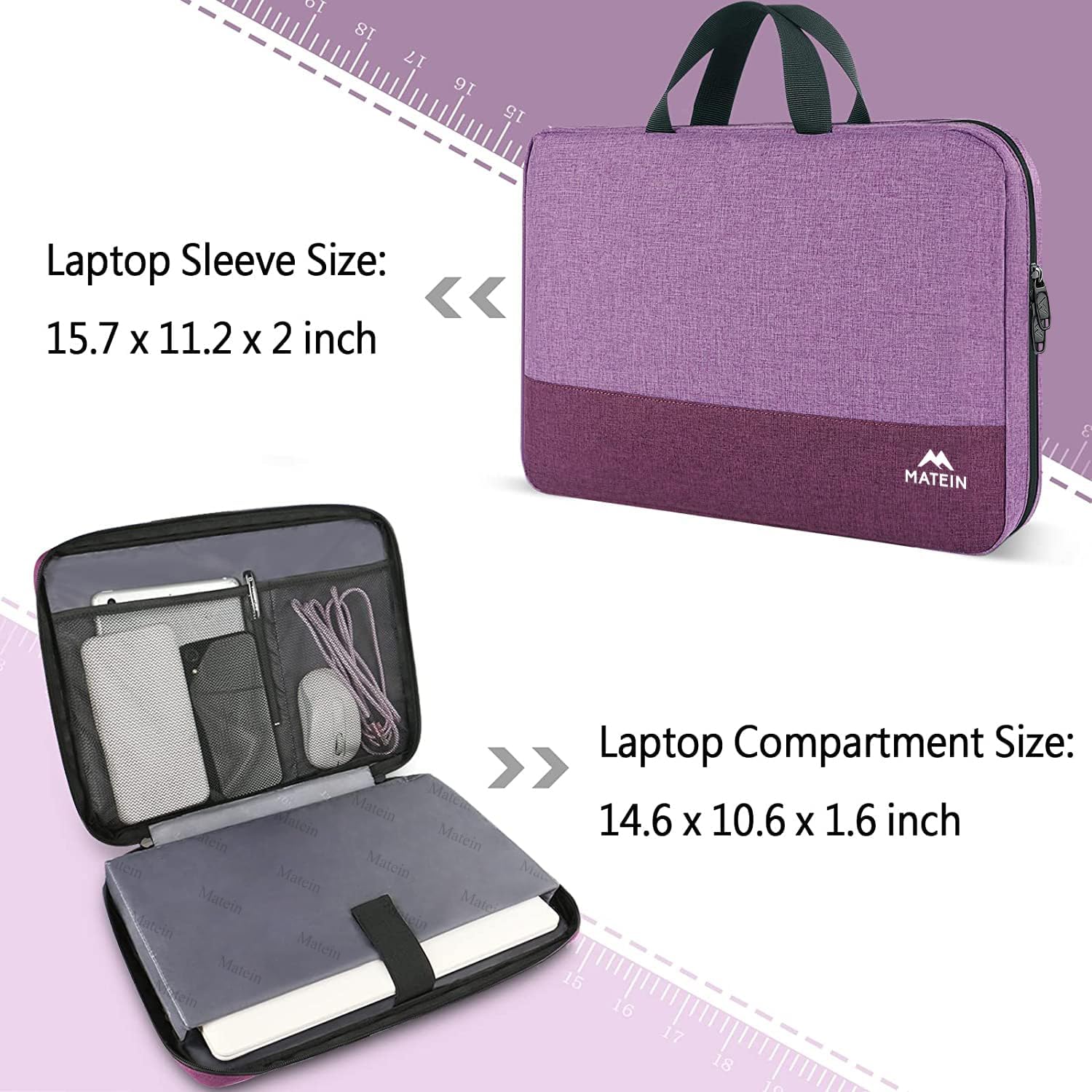 Thumbnail 4 de MATEIN Laptophülle 15,6 Zoll Laptoptasche