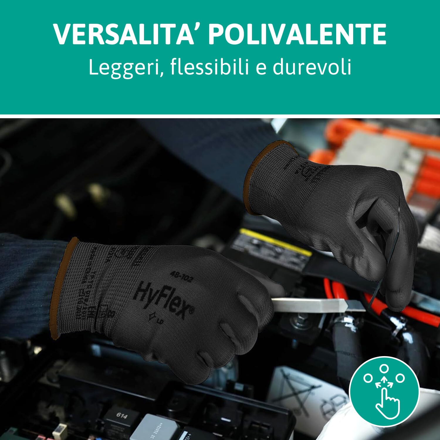 Thumbnail 5 de Ansell HyFlex 48-101 Guanti da lavoro sottili L 12 paia 🧤