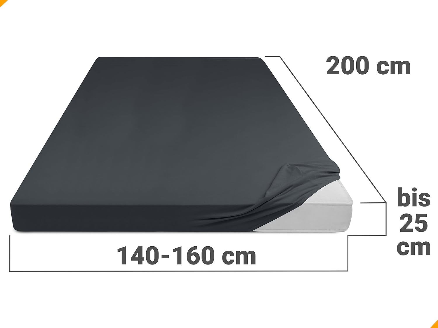 Thumbnail 2 de Npluseins Drap Housse 140x200 à 160x200 – Coton 100% doux et ajustable