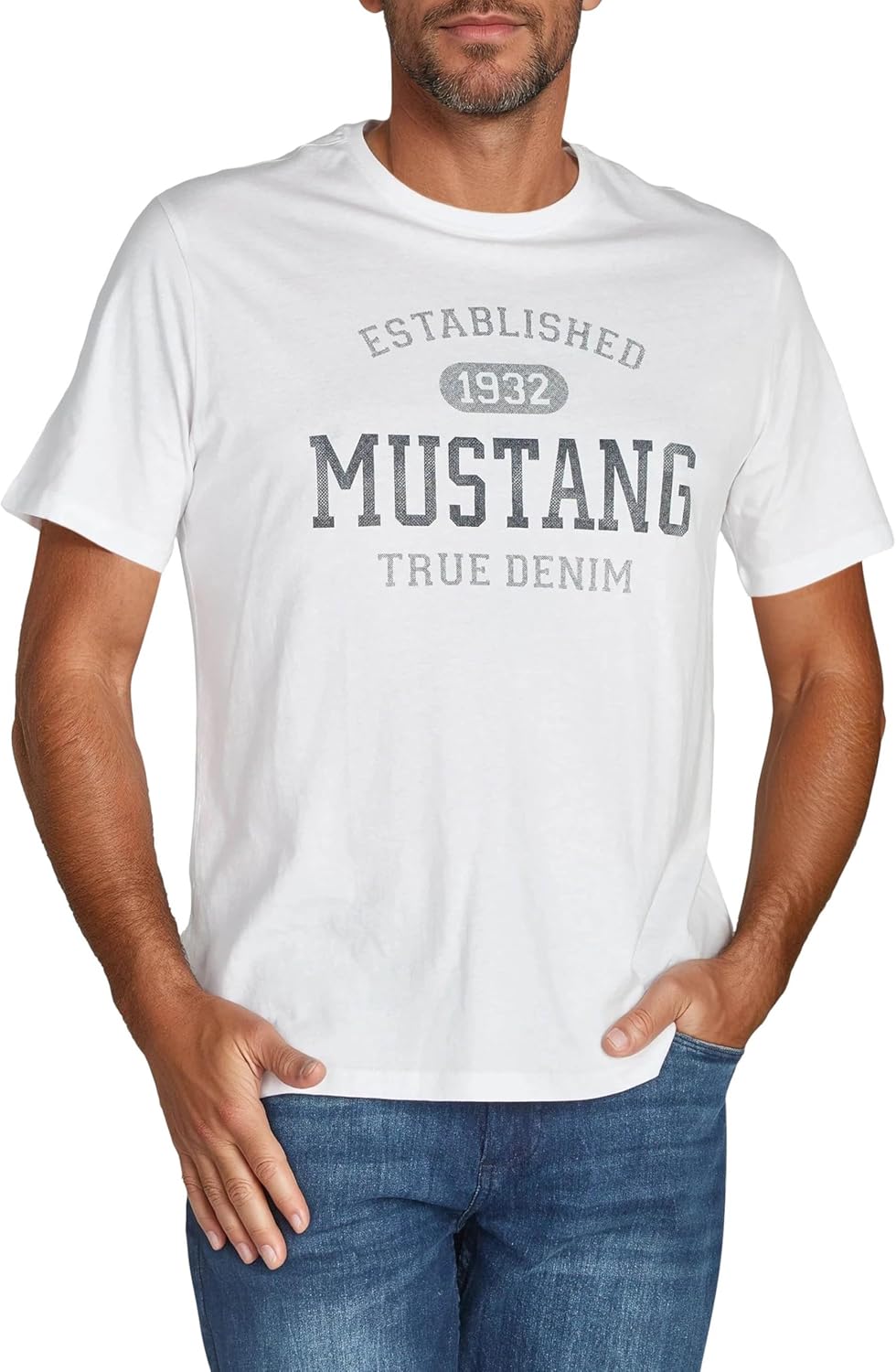 Thumbnail 1 de MUSTANG T-Shirt Herren Baumwolle Regular Fit 4er Pack – Sommer-Tees in 5 Farben