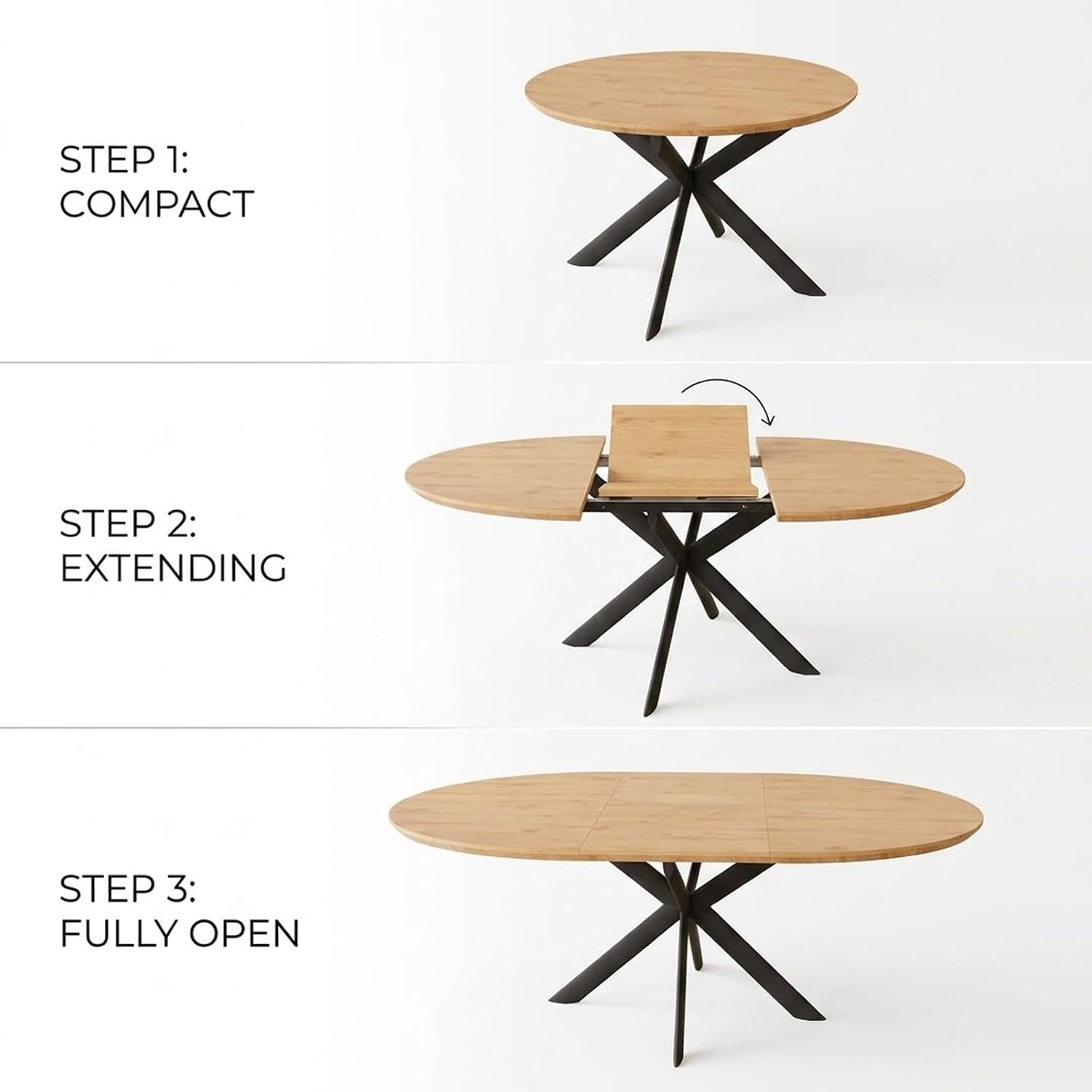 Detalle de JIEXI JD7792-beige uitschuifbare eettafelset met beige fluwelen stoelen