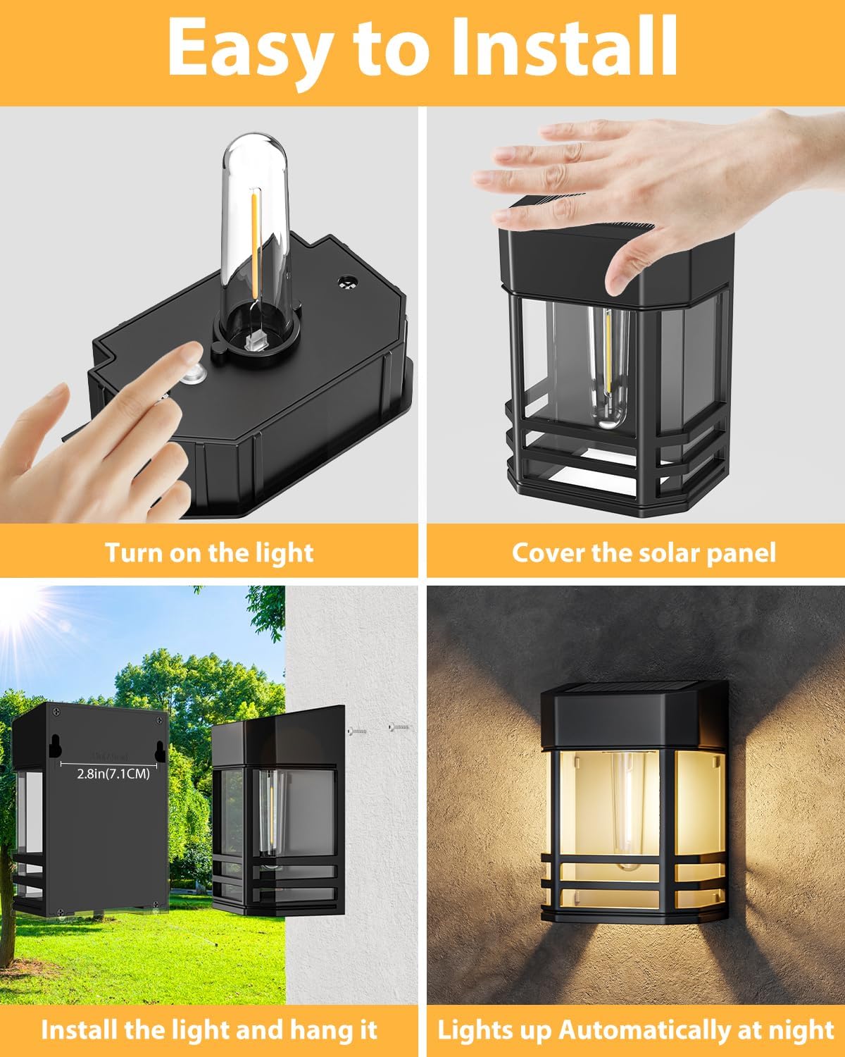 Thumbnail 6 de Woolmug 6 Pack Solar Fence Lights: Warm White, Battery-Free Ambience for Outdoor Spaces