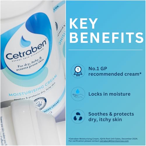 Thumbnail 1 de Cetraben Moisturising Cream for Dry, Itchy, Sensitive & Eczema-Prone Skin (475ml) – Dermal Hydration and Protection
