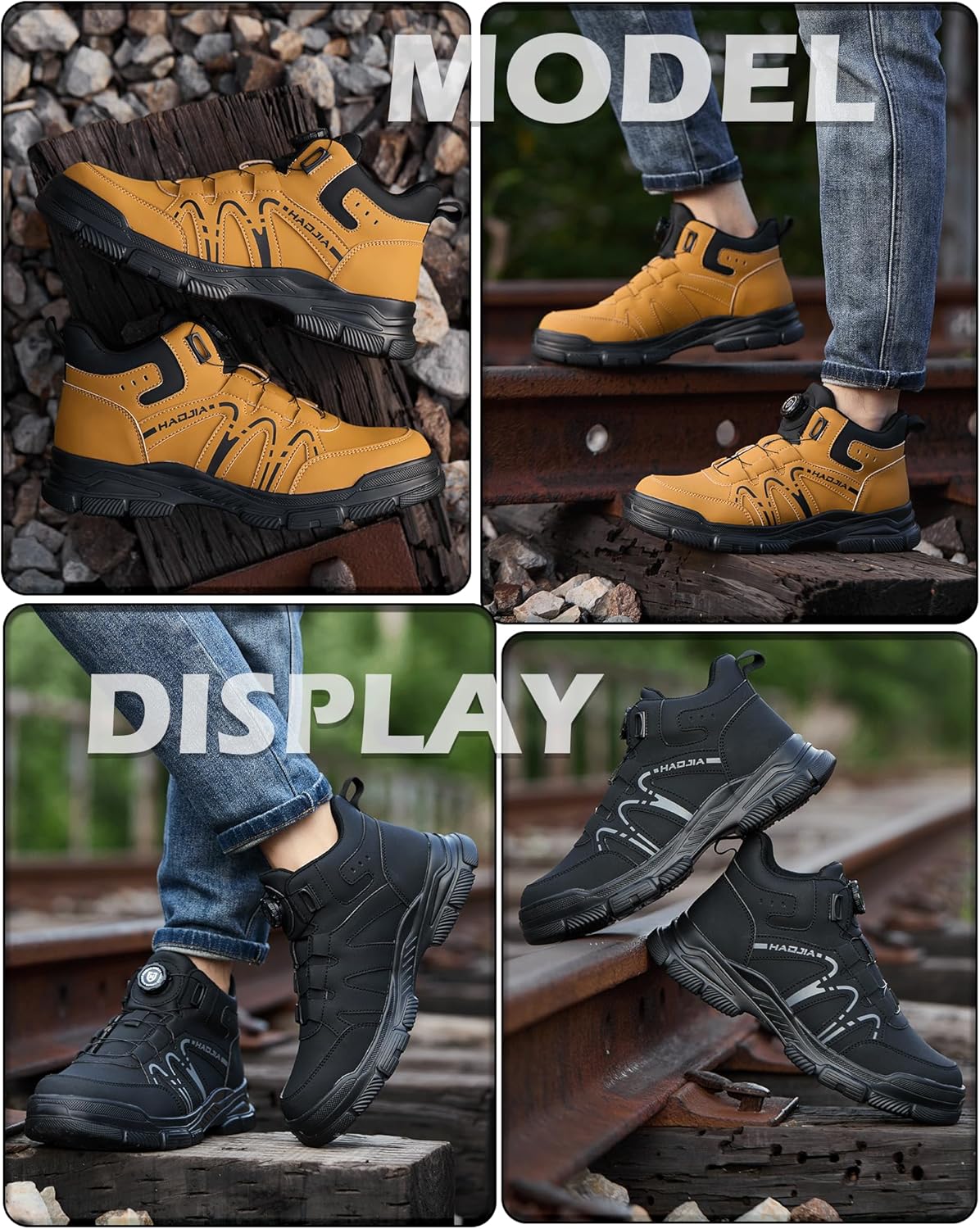 Thumbnail 5 de UnPtios Safety Boots Lightweight Steel Toe Cap Boots for Men and Women