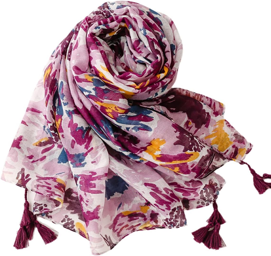 Thumbnail 3 de FAIRYGATE Women Scarf Shawl Wrap: Floral Print, Lightweight 180x85 cm