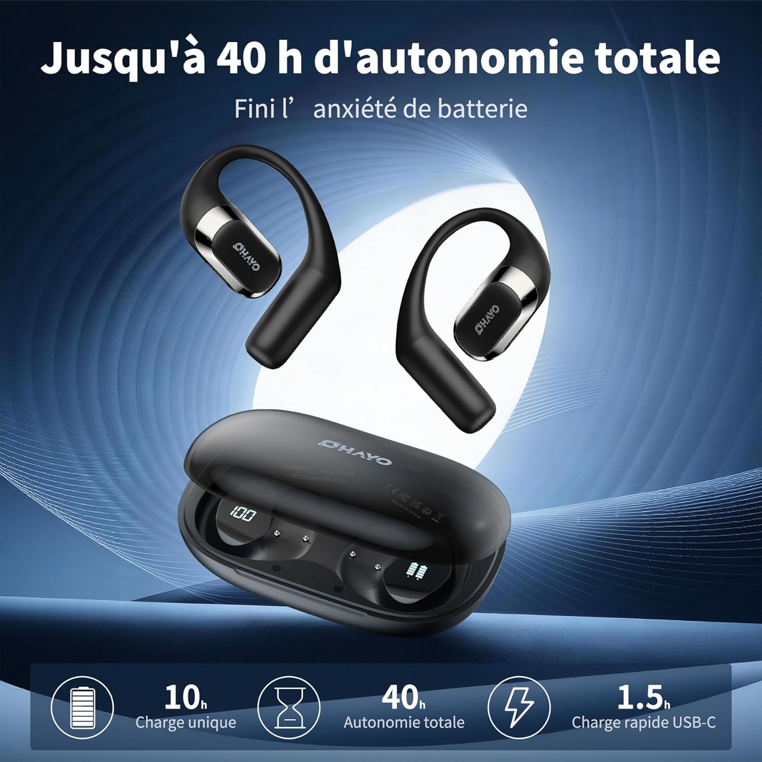 Thumbnail 6 de OHAYO Open Ear Kopfhörer Bluetooth, 40 Std. Akku