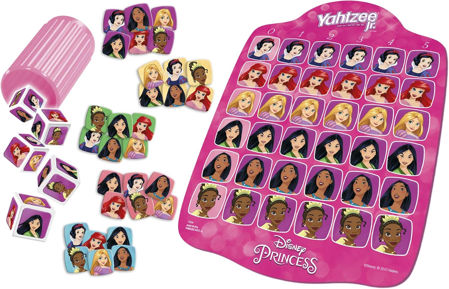 Detalle de Yahtzee Jr Disney Princess Board Game