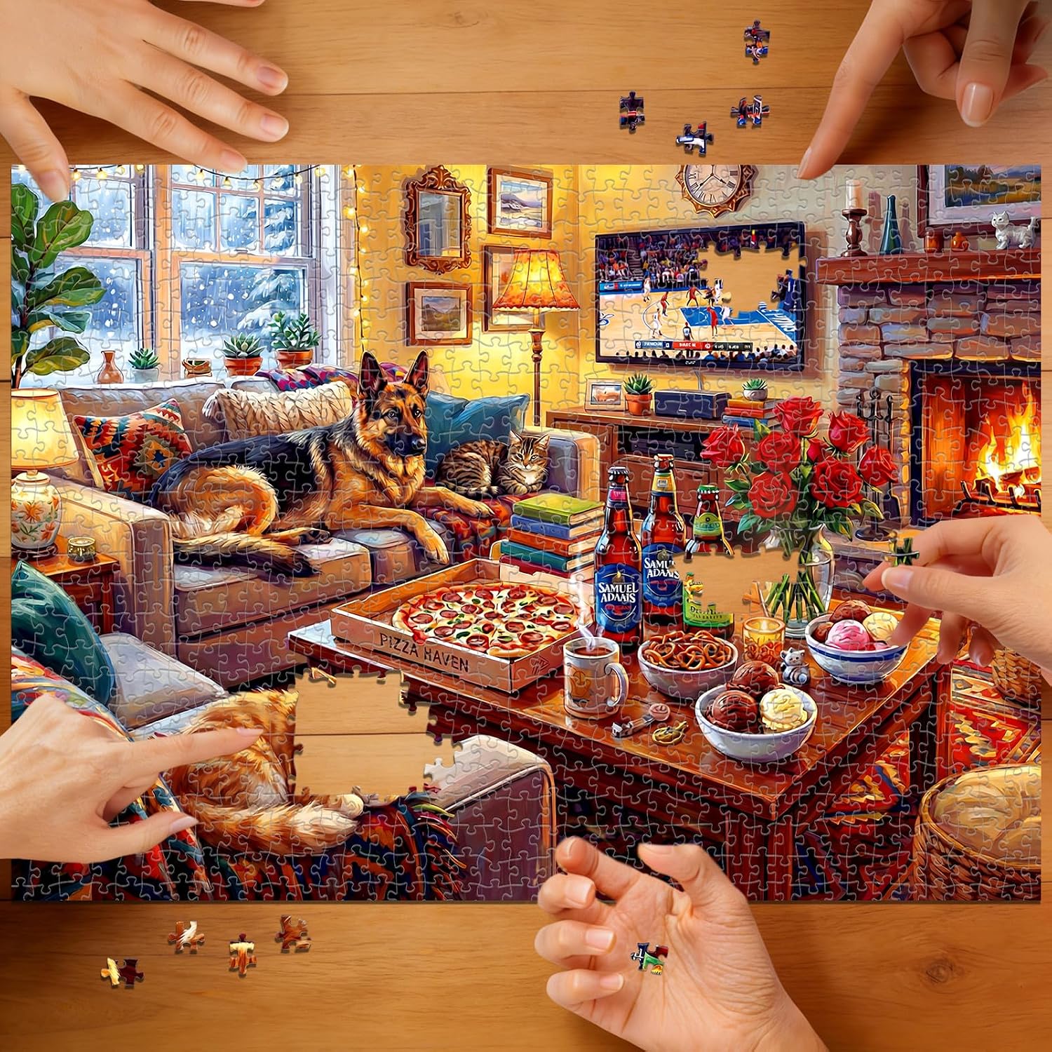 Thumbnail 4 de Cozy Living Room Puzzles for Adults 1000 Pieces