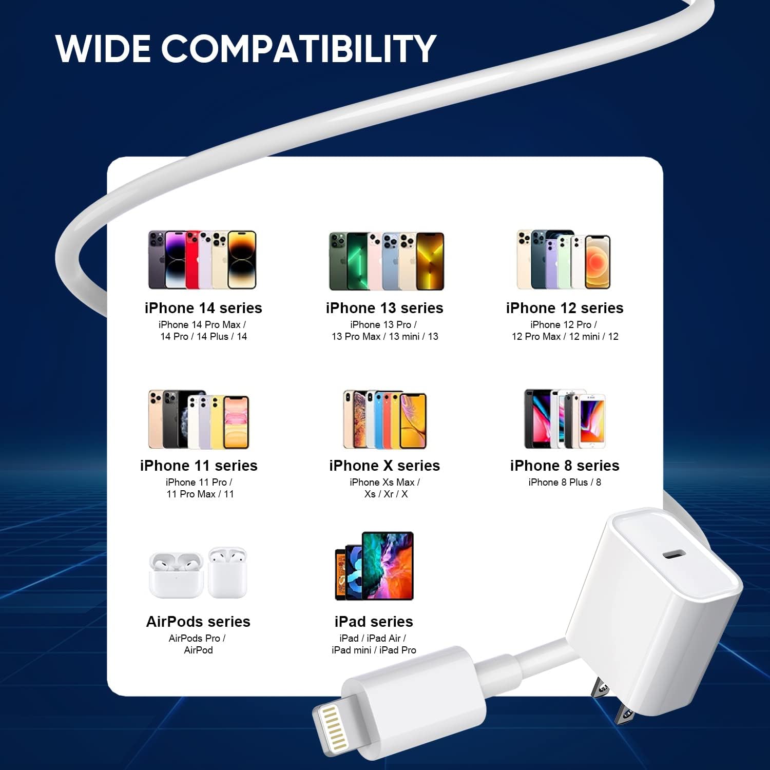 Thumbnail 6 de 3 Pack Fast Charger iPhone 6ft