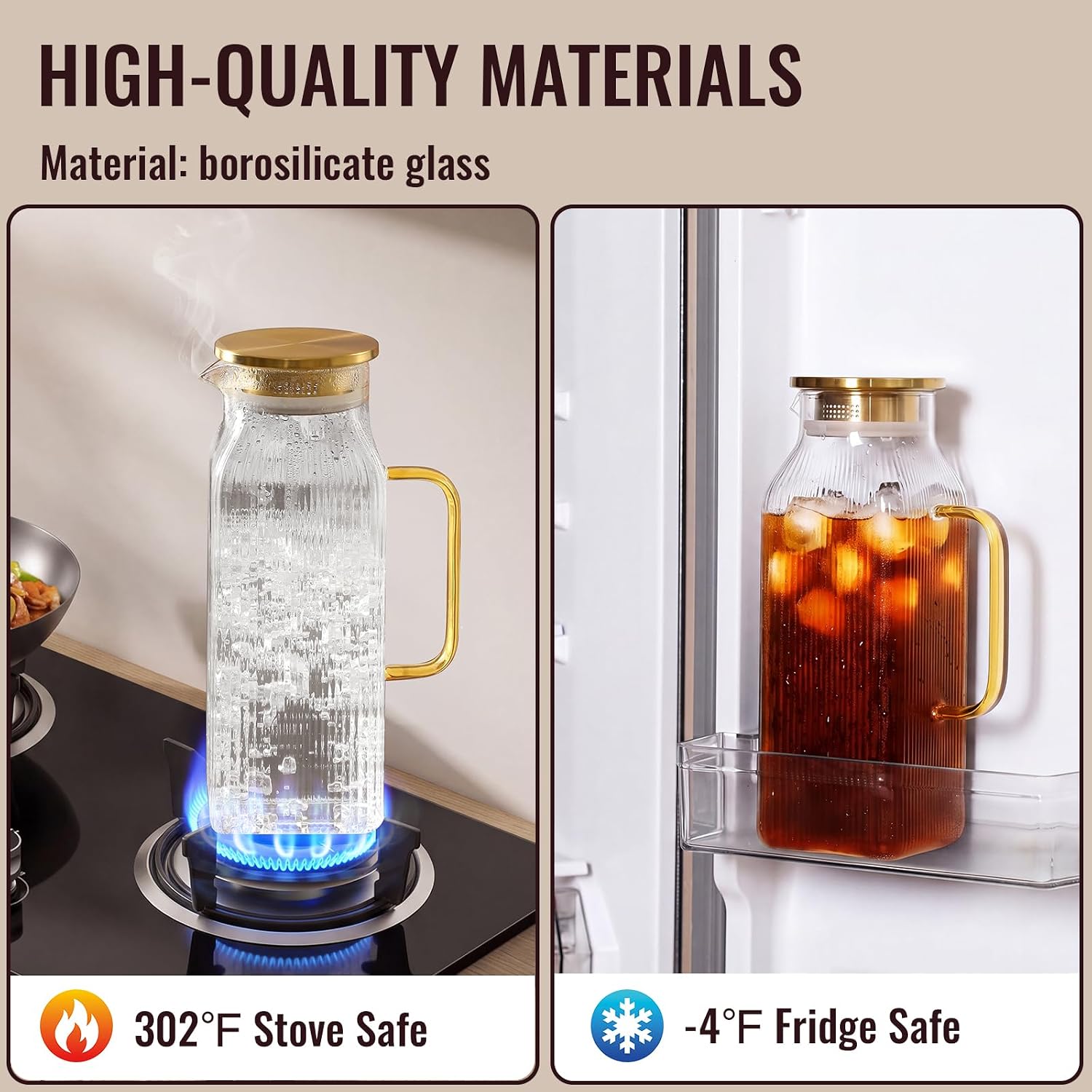 Detalle de Snuvid Square Glass Pitcher 68 oz