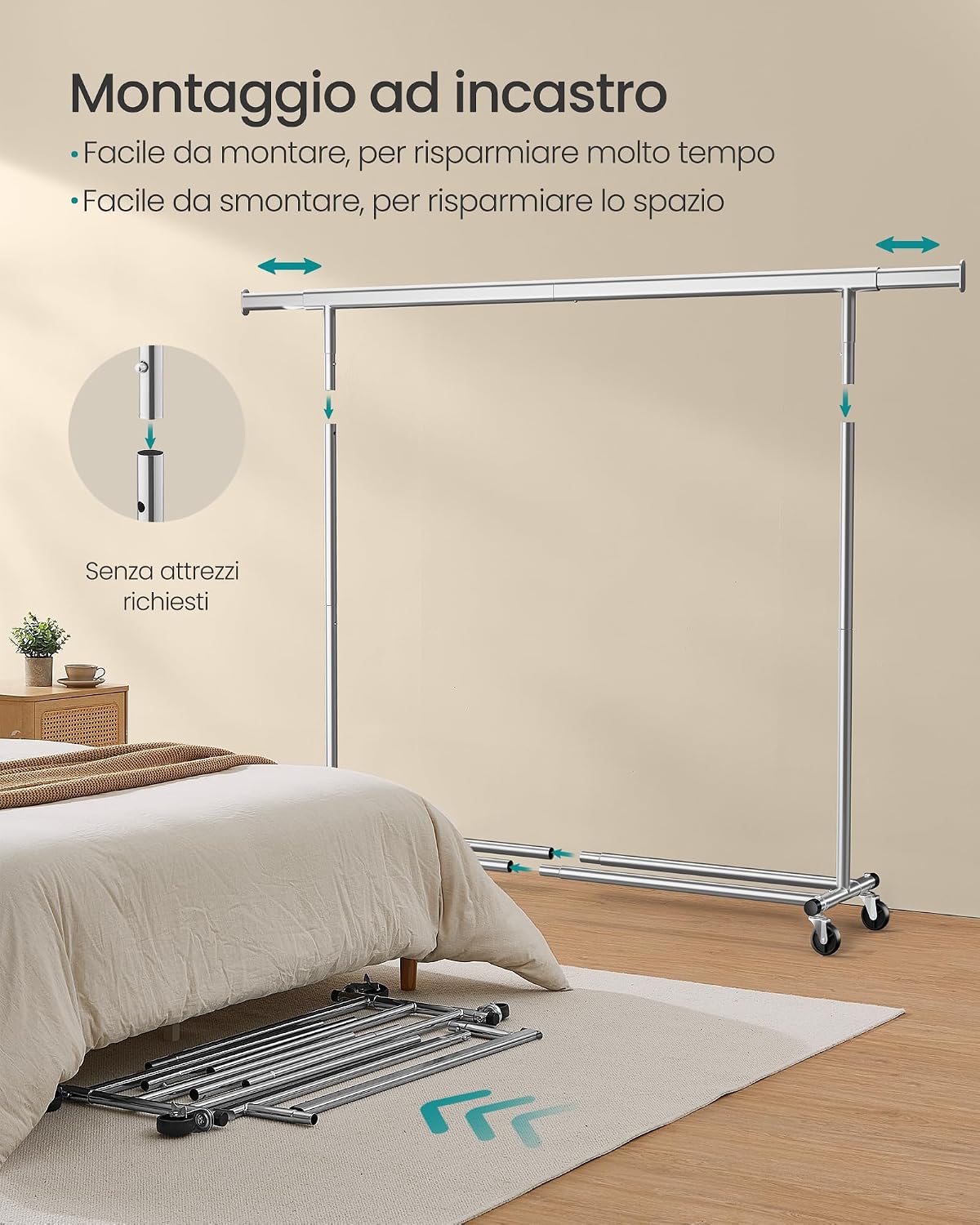 Thumbnail 4 de SONGMICS HSR175E01 Appendiabiti estensibile 150 kg
