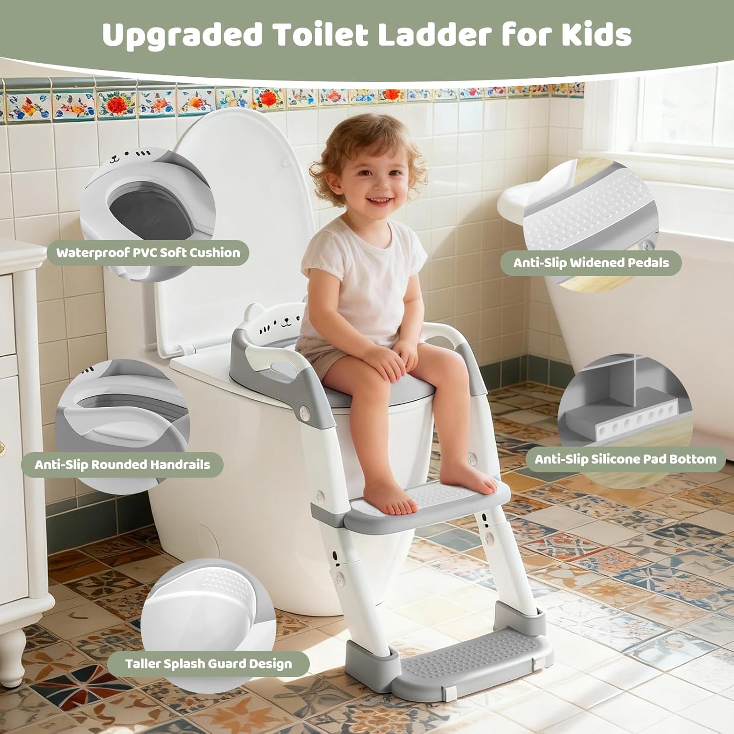 Thumbnail 5 de Sweetmirth Potty Training Toddler Toilet Seat: 3-in-1 Grow-with-Me Stool for Ages 1–6