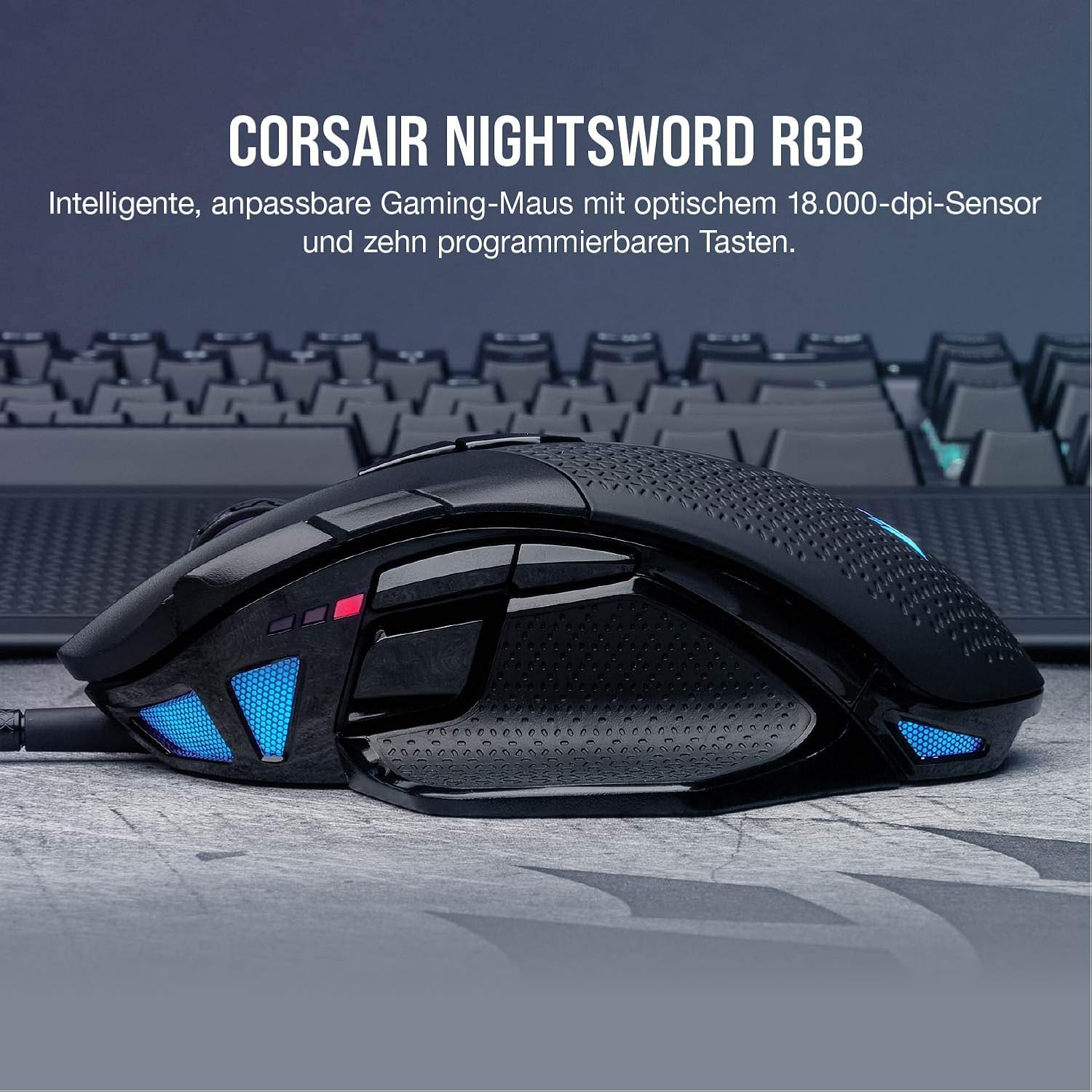 Detalle 1 de Corsair Nightsword RGB Gaming-Maus