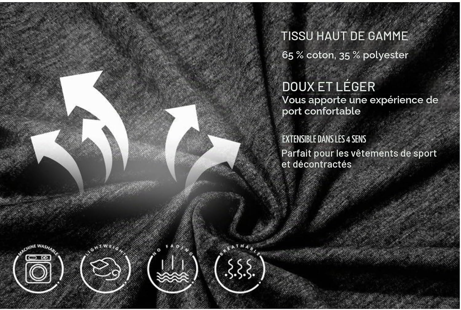 Thumbnail 3 de LAOARA heren-T-shirt met lange mouwen, Henley-model en rolkraag