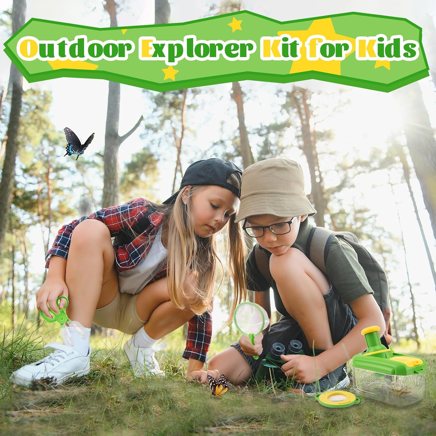 Thumbnail 3 de Funsland Forscherset für Kinder ab 4 Jahren – Entdecker-Set mit Insektenbox, Lupenglas und Netz