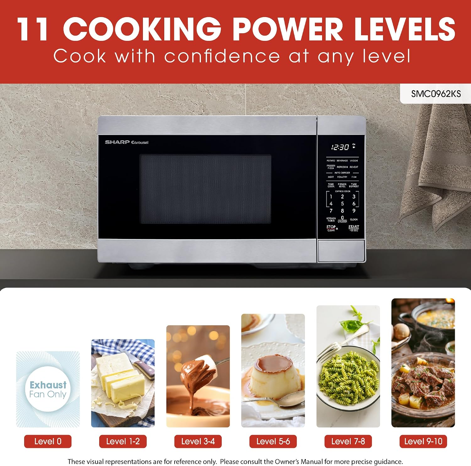 Thumbnail 2 de Sharp Countertop Microwave Oven 0.9 cu. ft.