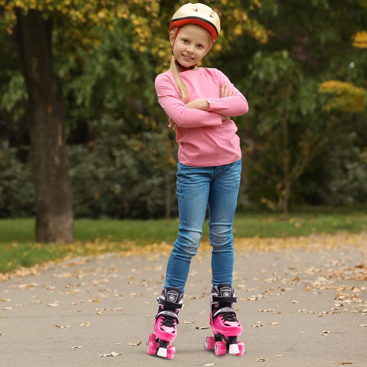 Thumbnail 5 de METROLLER Adjustable Light-Up Roller Skates for Kids & Teens — 4-Size Fit, Safe Beginner to Pro Option