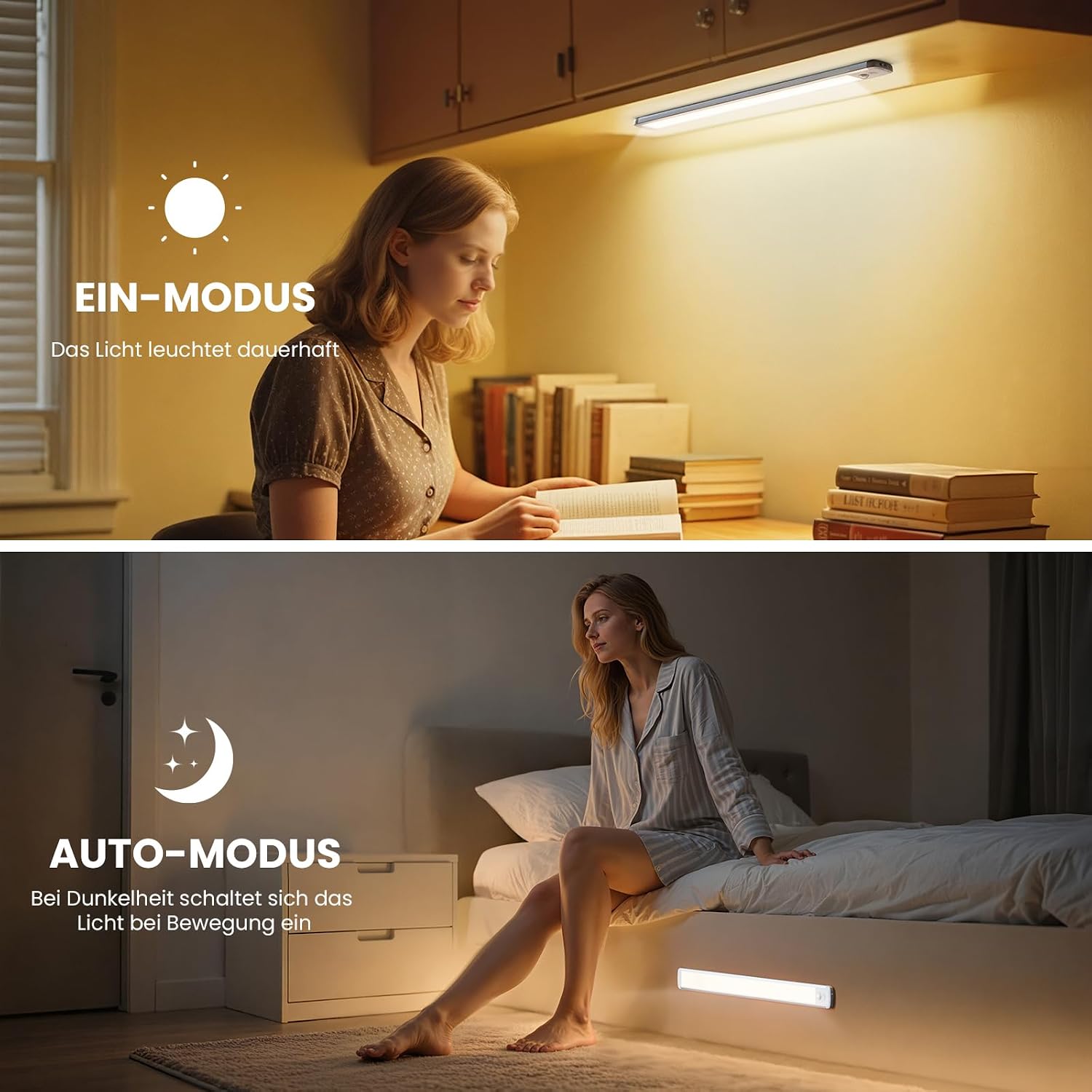 Detalle de TANSOOL+ Schrankbeleuchtung LED 21 cm mit Bewegungsmelder
