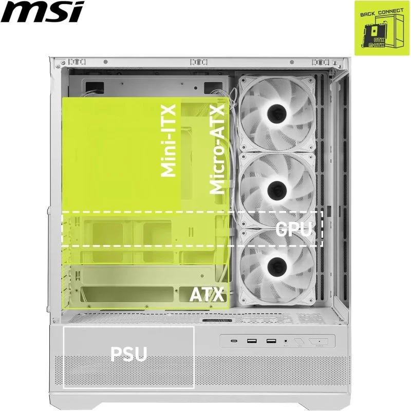 Thumbnail 2 de MSI MAG PANO 110R PZ WHITE caja mid tower blanca 🖥