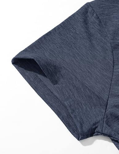 Thumbnail 5 de Polo TARAINYA da Uomo in Cotone Blu Navy con Tasca e Maniche Corte